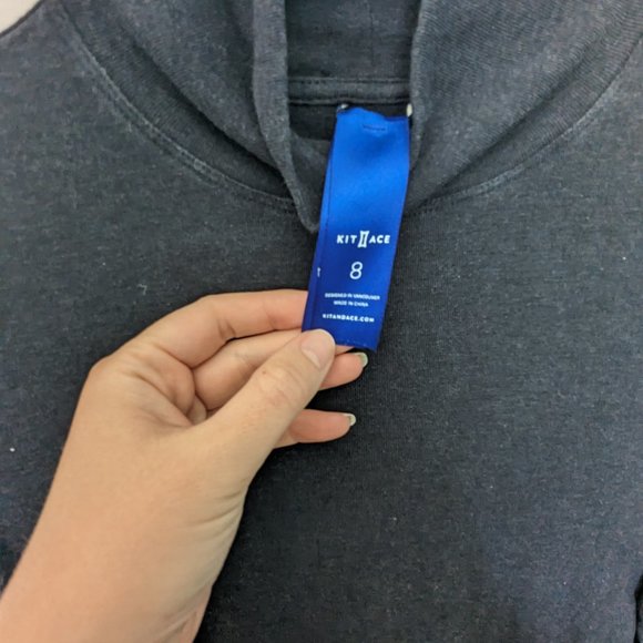 Kit & Ace Midi Length Sweater Dress - Heathered Navy - Picture 2 of 3